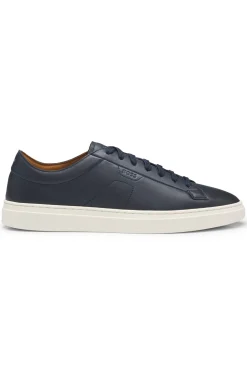 Lowtop Sneakers aus Leder mit Logo-Prägung