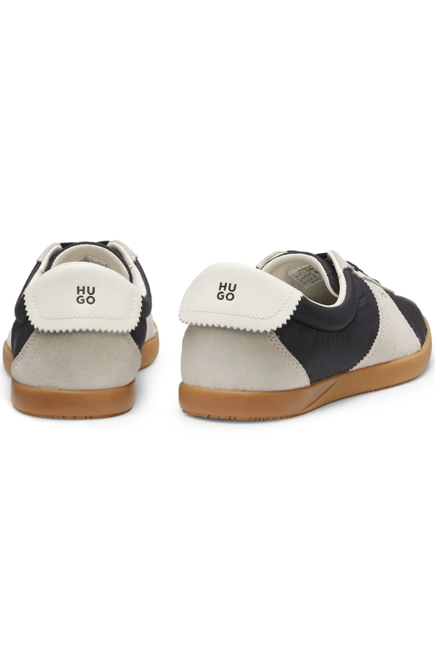 Lowtop Sneakers mit Veloursleder-Details