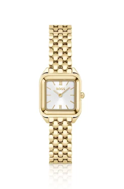 Mae Petite Uhr in Gold-Optik mit quadratischem Gehäuse