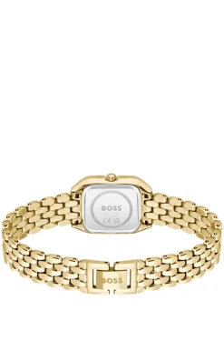 Mae Petite Uhr in Gold-Optik mit quadratischem Gehäuse