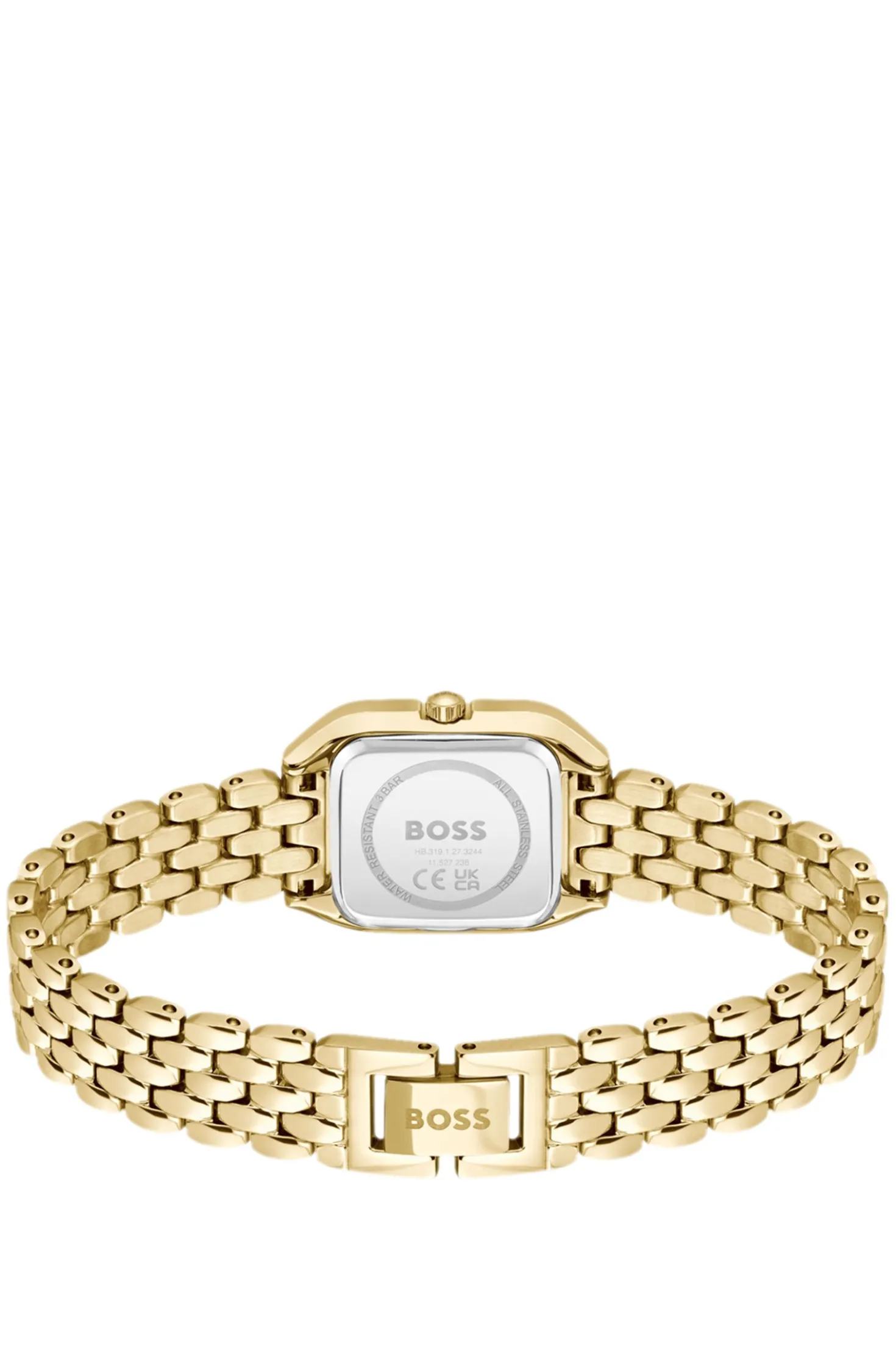 Mae Petite Uhr in Gold-Optik mit quadratischem Gehäuse