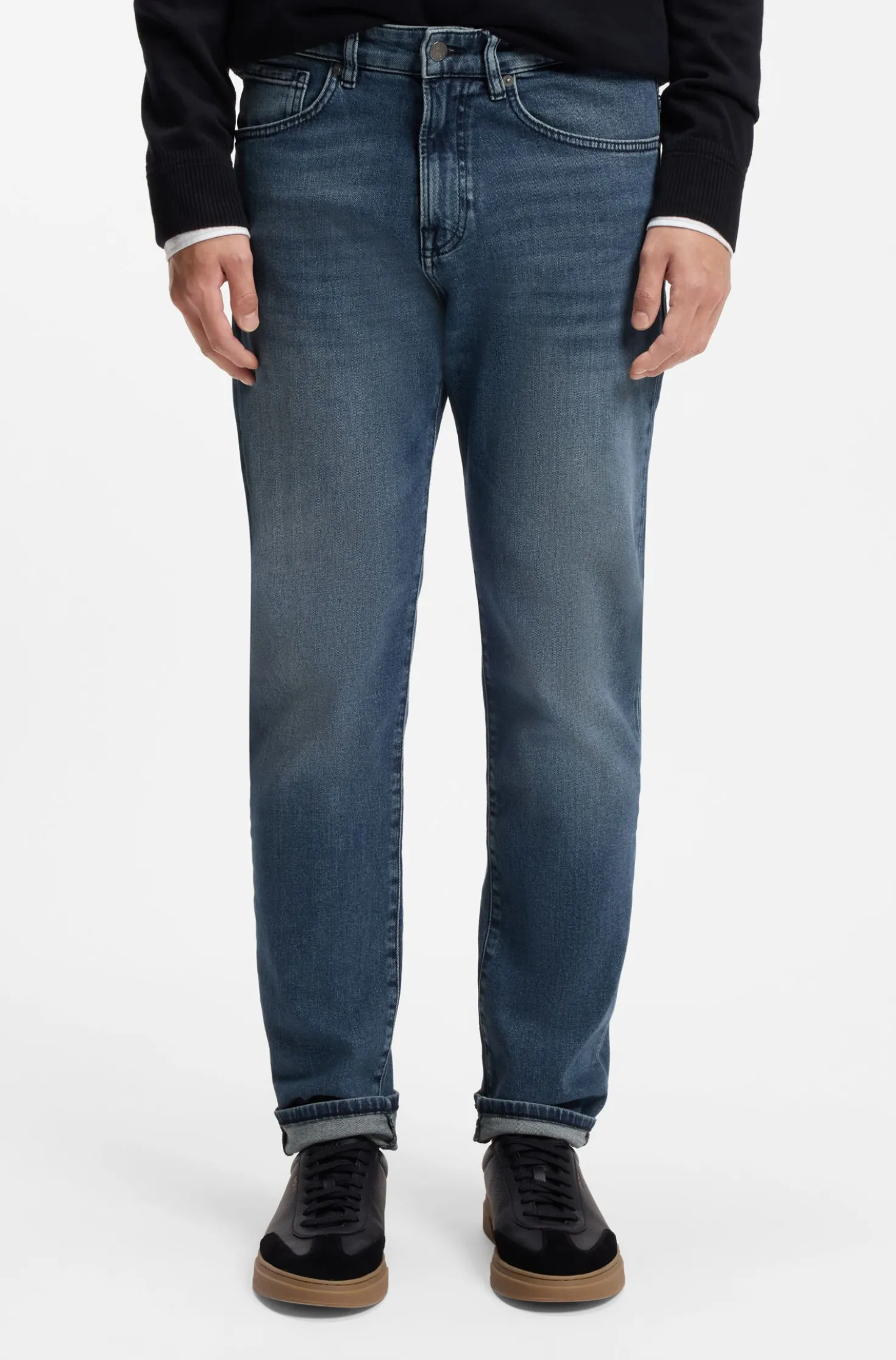Maine Regular-Fit Jeans aus bequemem Stretch-Denim in Blau