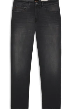 Maine Regular-Fit Jeans aus schwarzem Super-Stretch-Denim