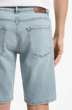 Maine Regular-Fit Shorts aus bequemem blauem Stretch-Denim