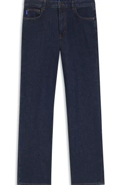 Melierte Jeans aus bequemem blauem Stretch-Denim