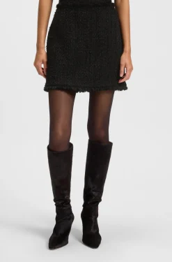 Minirock aus Samt-Tweed