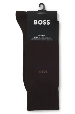 Mittelhohe Logo-Socken aus ägyptischer Baumwolle mit merzerisiertem Finish