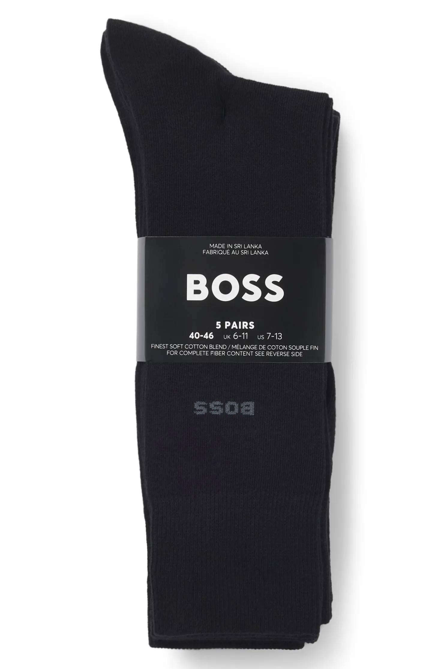 Mittelhohe Socken aus Baumwoll-Mix im Fünferpack