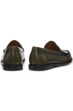 Mokassins aus Leder mit Pennyloafer-Besatz