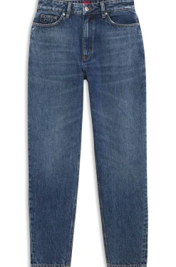 Mom-Fit Jeans aus blauem Denim