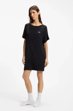 Nachthemd aus Stretch-Jersey mit Logo-Print