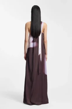 One-Shoulder-Kleid mit Blumenprint