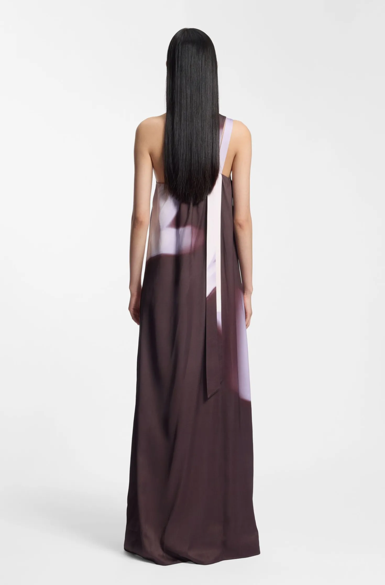 One-Shoulder-Kleid mit Blumenprint