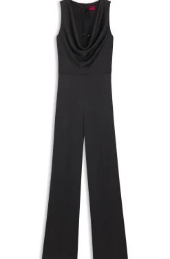 Overall aus Satin mit Wasserfall-Ausschnitt