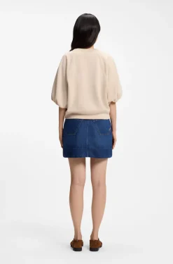 Oversized-Fit Sweatshirt mit kurzen Ballonärmeln