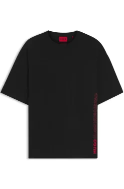 Oversized-Fit T-Shirt aus Baumwolle mit fortlaufendem Logo-Print