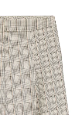 Oversized Hose aus karierter Stretch-Wolle