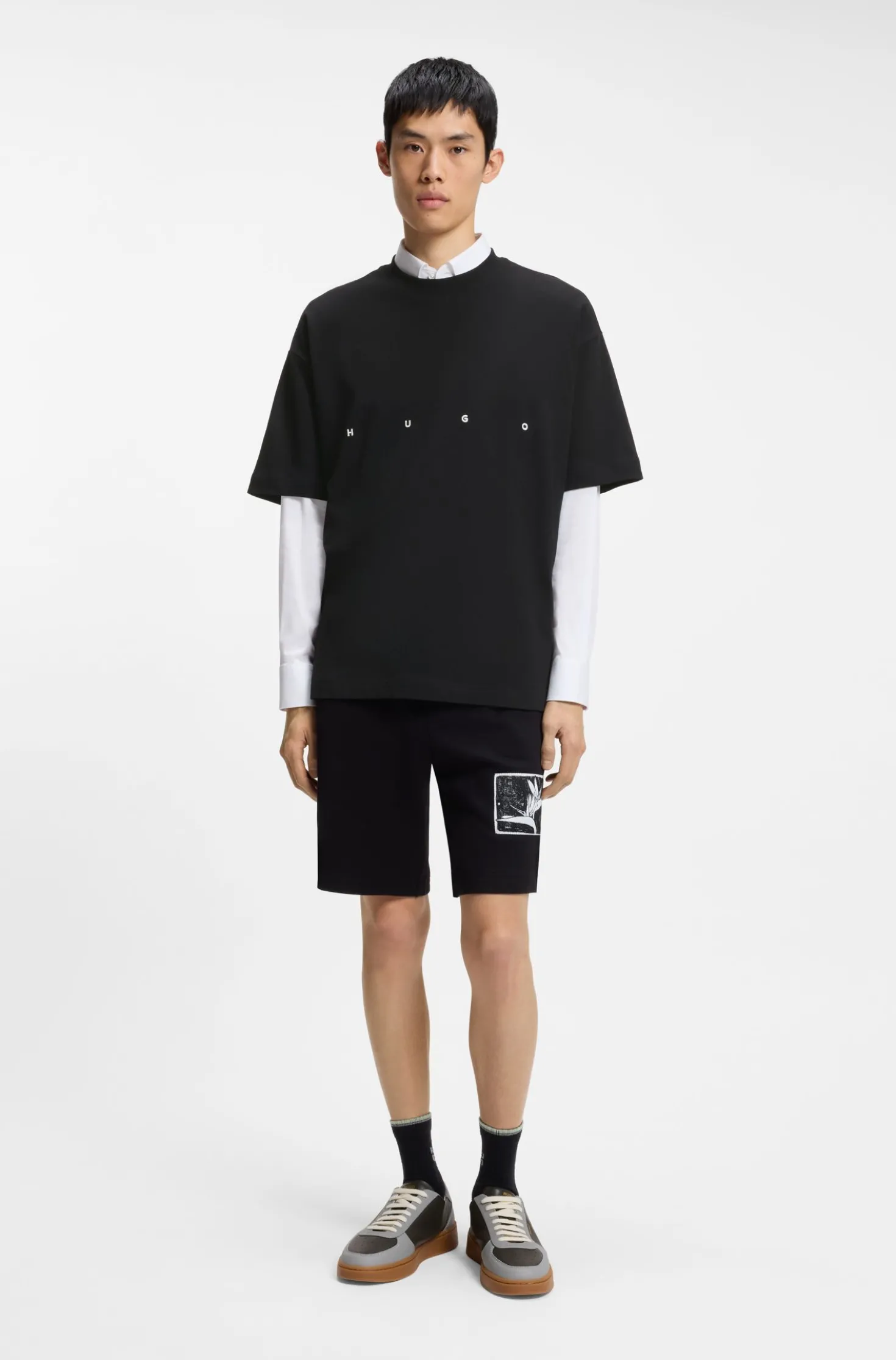 Oversized T-Shirt aus Baumwolle mit markantem Logo-Print