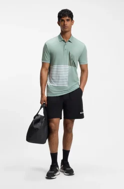 Paddy Active Poloshirt aus Stretch-Jersey mit digitalem Print