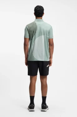 Paddy Active Poloshirt aus Stretch-Jersey mit digitalem Print