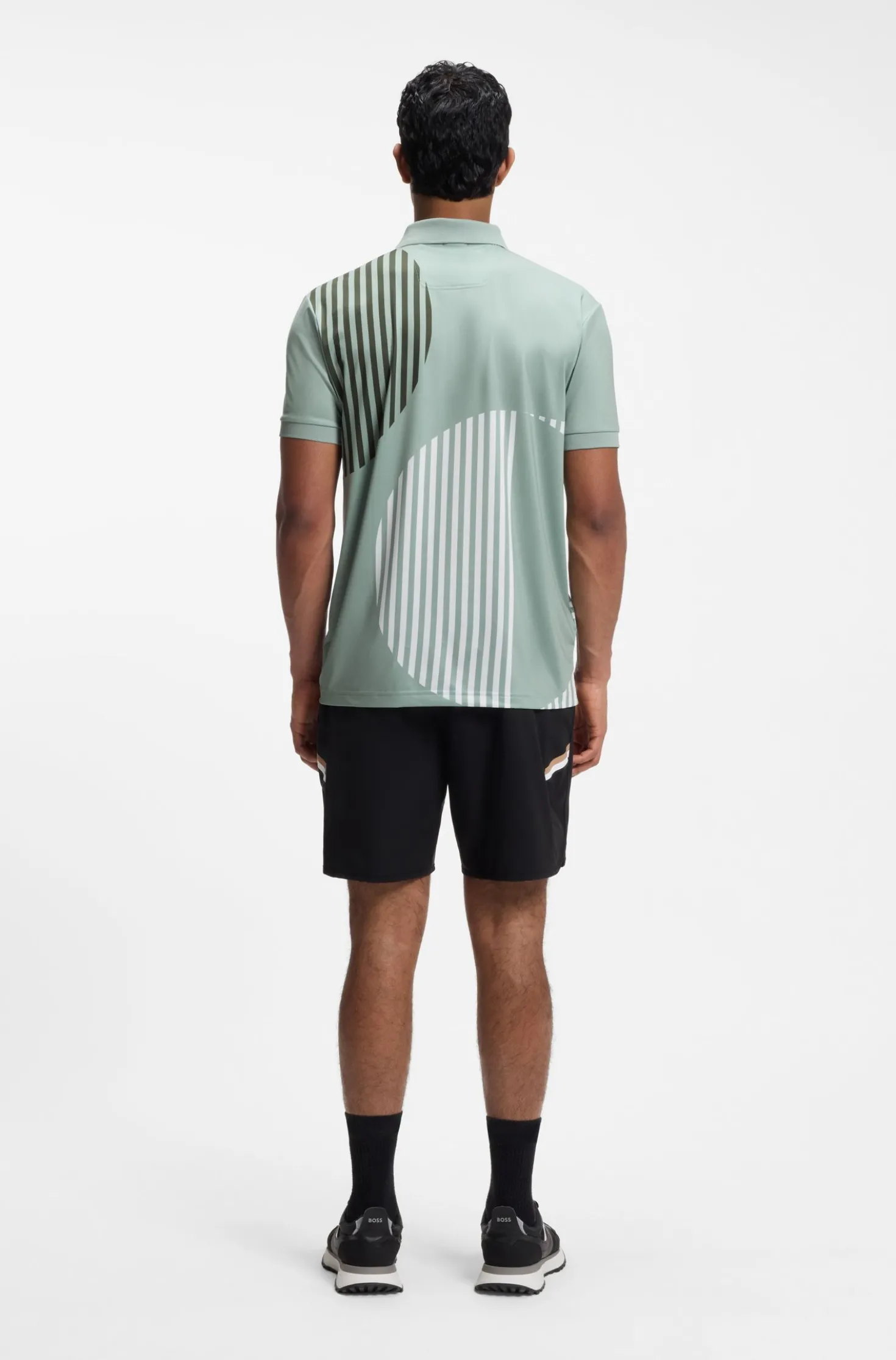 Paddy Active Poloshirt aus Stretch-Jersey mit digitalem Print