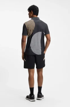 Paddy Active Poloshirt aus Stretch-Jersey mit digitalem Print