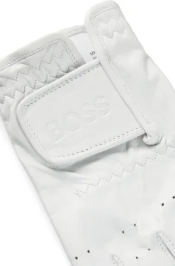 Perforierter Handschuh aus Nappaleder mit Klettverschluss