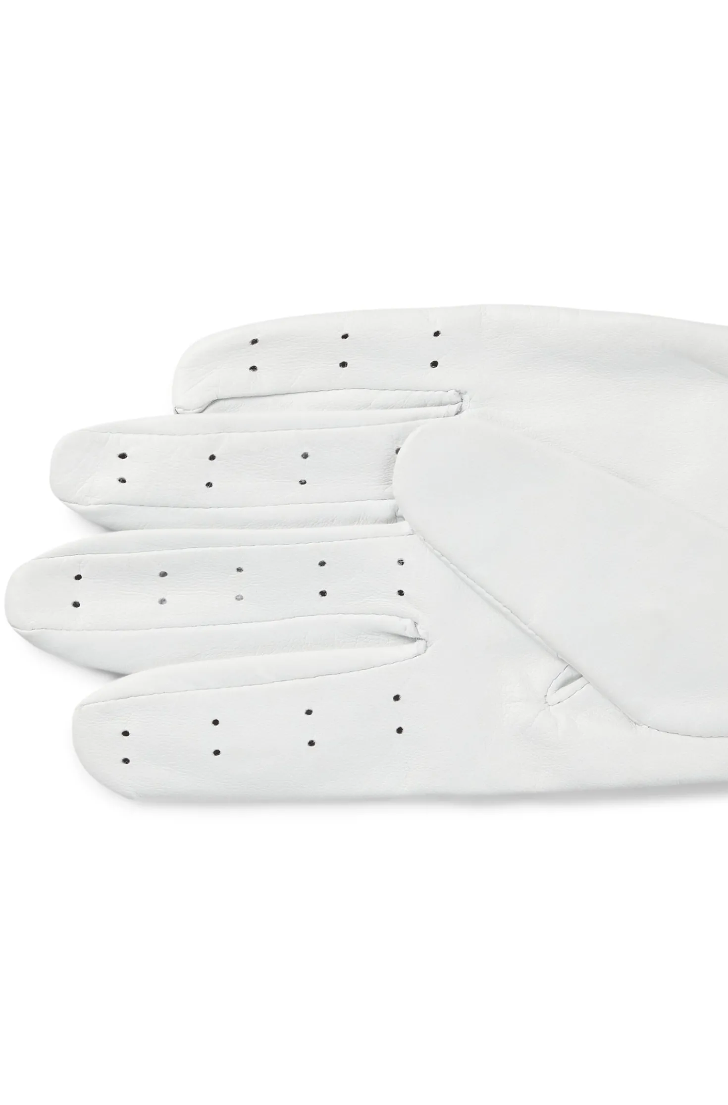 Perforierter Handschuh aus Nappaleder mit Klettverschluss