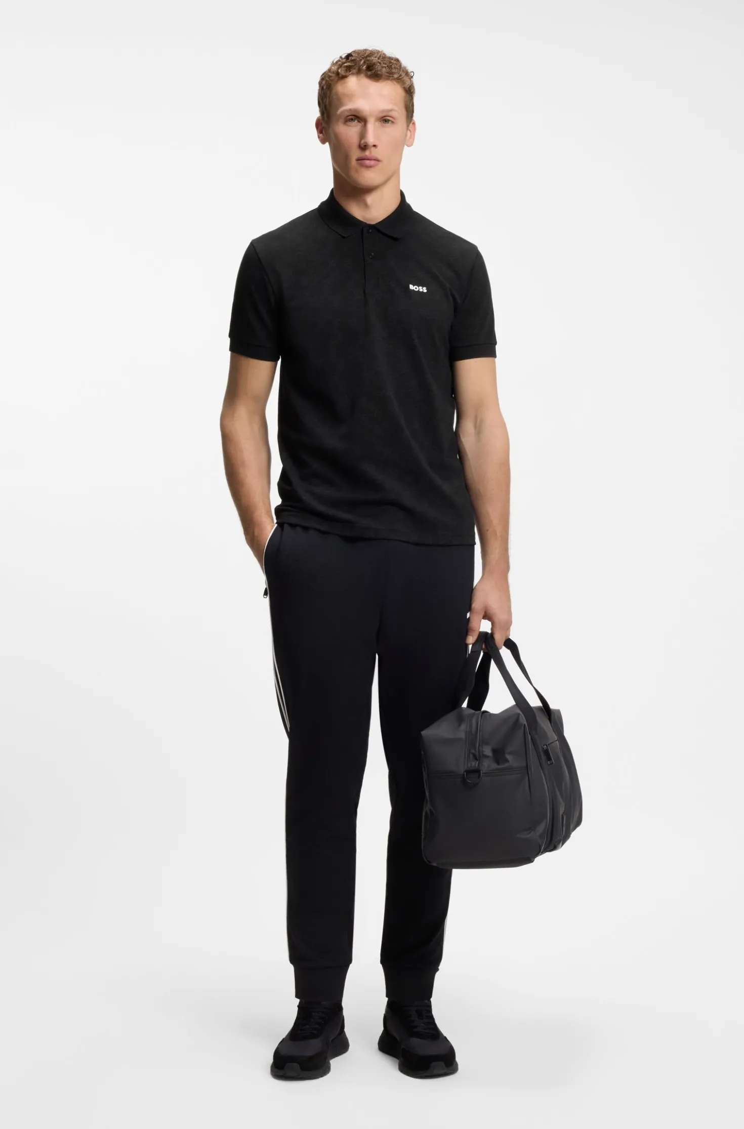 Poloshirt aus Baumwoll-Piqué mit Allover-Print