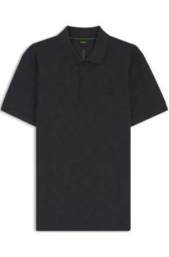 Poloshirt aus Baumwoll-Piqué mit Allover-Print