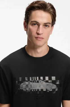 Porsche x BOSS T-Shirt mit glänzendem Artwork