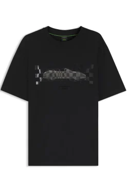 Porsche x BOSS T-Shirt mit glänzendem Artwork