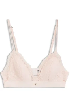 Premium Spitzen-Bralette mit plissiertem Mesh