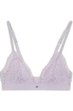 Premium Spitzen-Bralette mit plissiertem Mesh