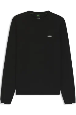 Pullover aus Baumwolle mit Kontrast-Logo