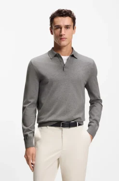 Pullover aus Baumwolle mit Polokragen
