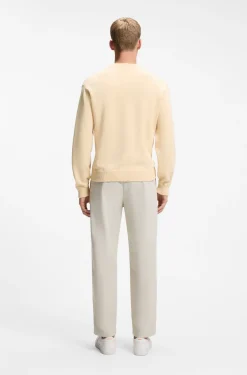 Pullover aus Baumwolle mit Ripp-Details an den Seitennähten
