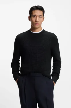 Pullover aus Baumwolle mit Strickstruktur