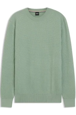 Pullover aus Baumwolle mit Strickstruktur