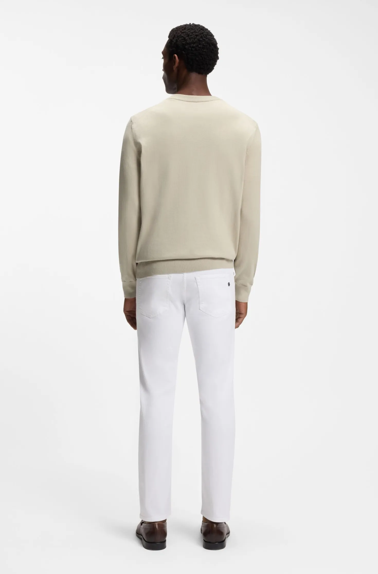 Pullover aus Baumwolle mit V-Ausschnitt