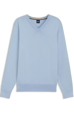 Pullover aus Baumwolle mit V-Ausschnitt