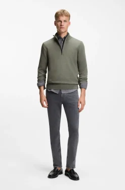 Pullover aus Baumwolle und Kaschmir mit Troyerkragen