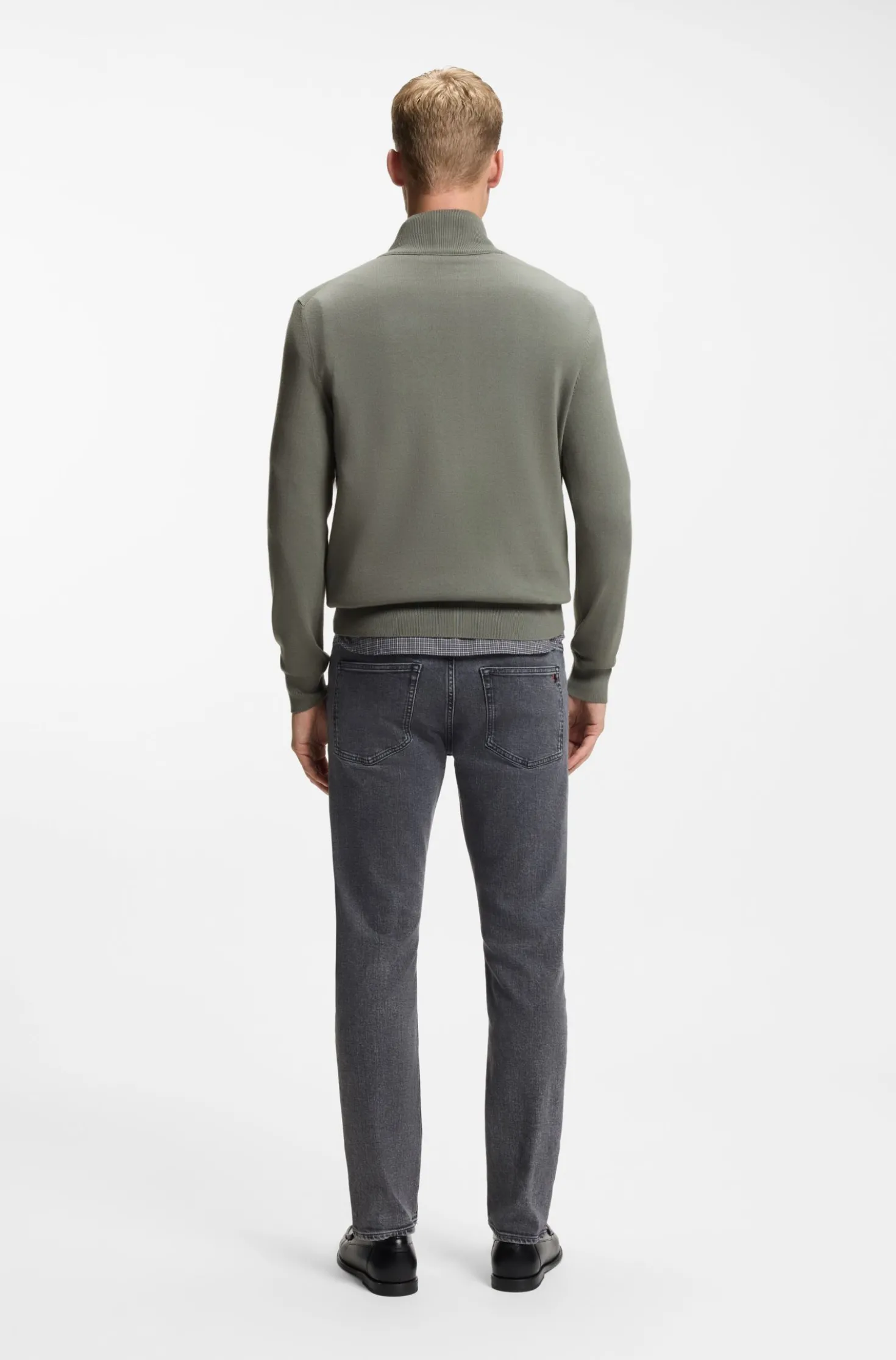 Pullover aus Baumwolle und Kaschmir mit Troyerkragen