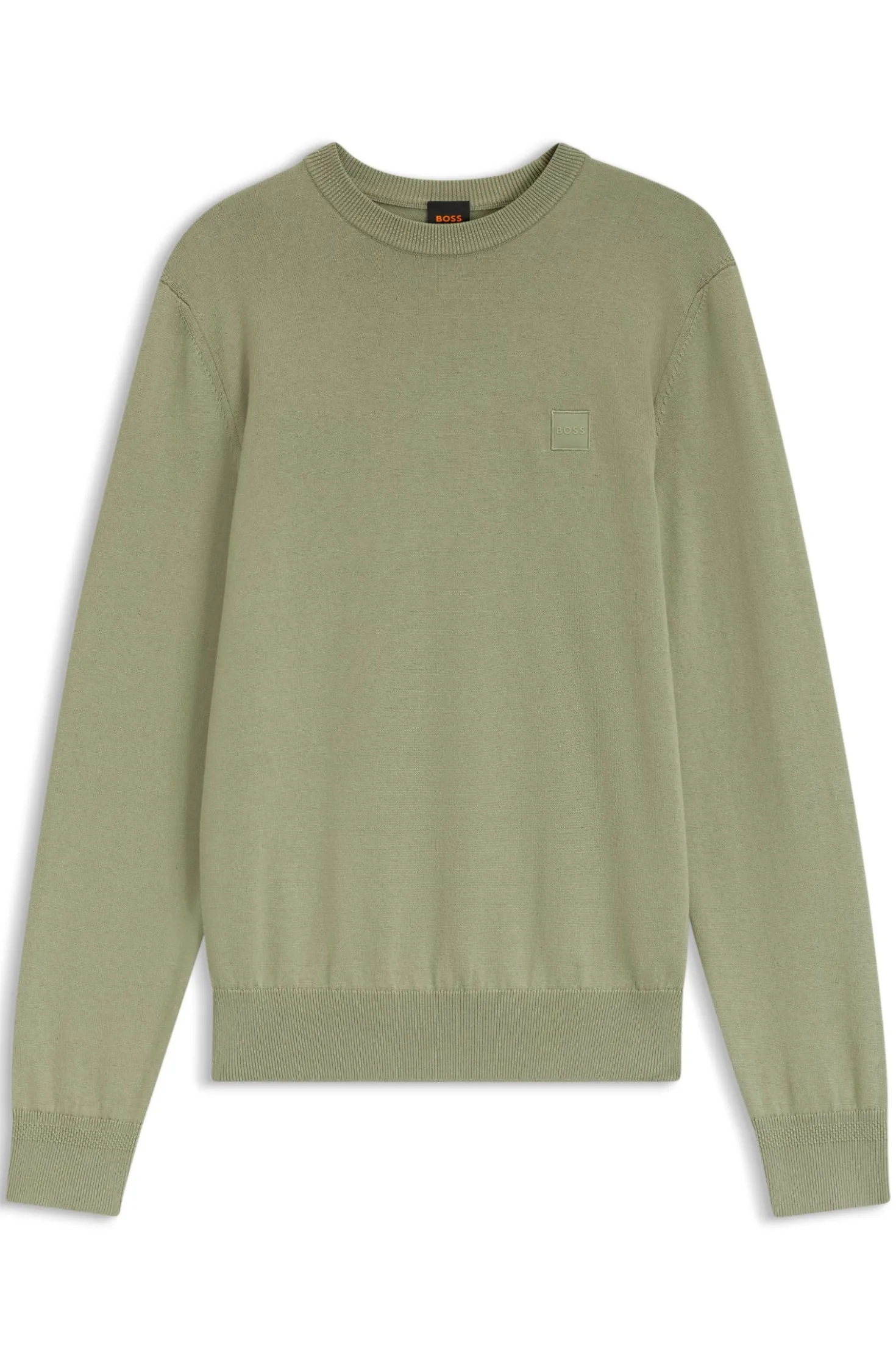 Pullover aus Baumwoll-Mix mit Logo-Patch