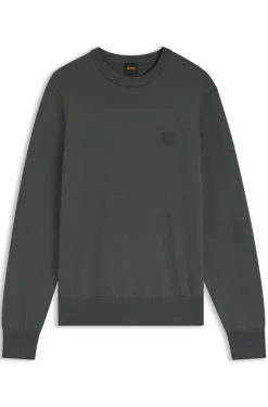 Pullover aus Baumwoll-Mix mit Logo-Patch