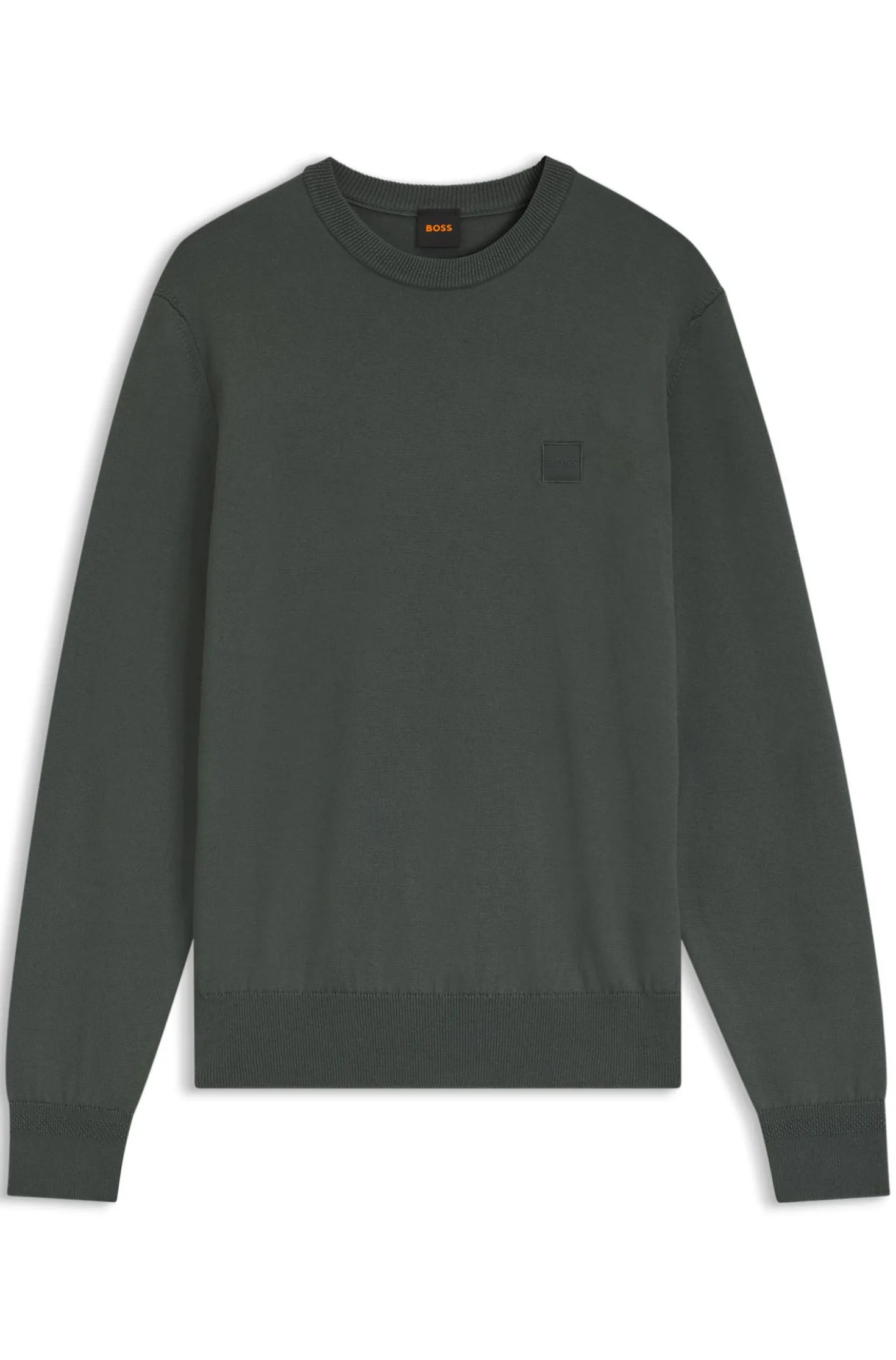 Pullover aus Baumwoll-Mix mit Logo-Patch