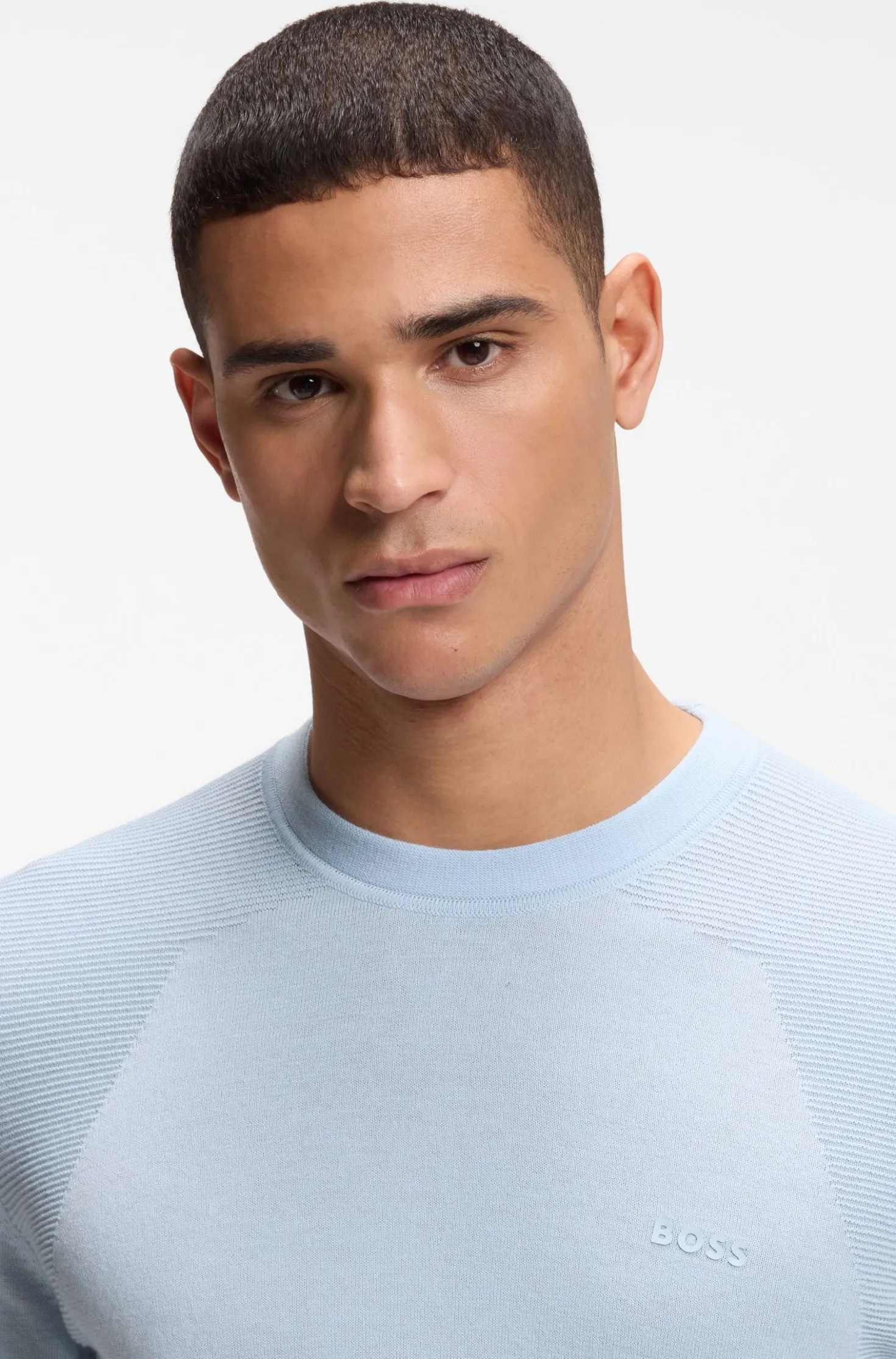 Pullover aus Baumwoll-Mix mit Bodymapping-Struktur