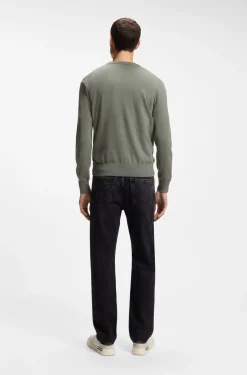 Pullover aus Baumwoll-Mix mit Logo-Patch