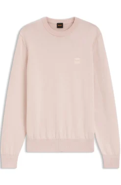 Pullover aus Baumwoll-Mix mit Logo-Patch