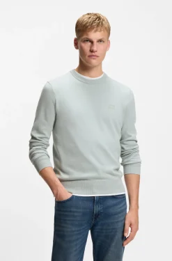 Pullover aus Baumwoll-Mix mit Logo-Patch
